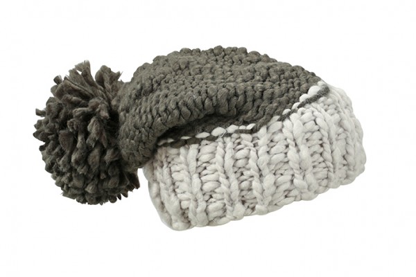 Coarse Knitted Hat with Pompon | myrtle beach